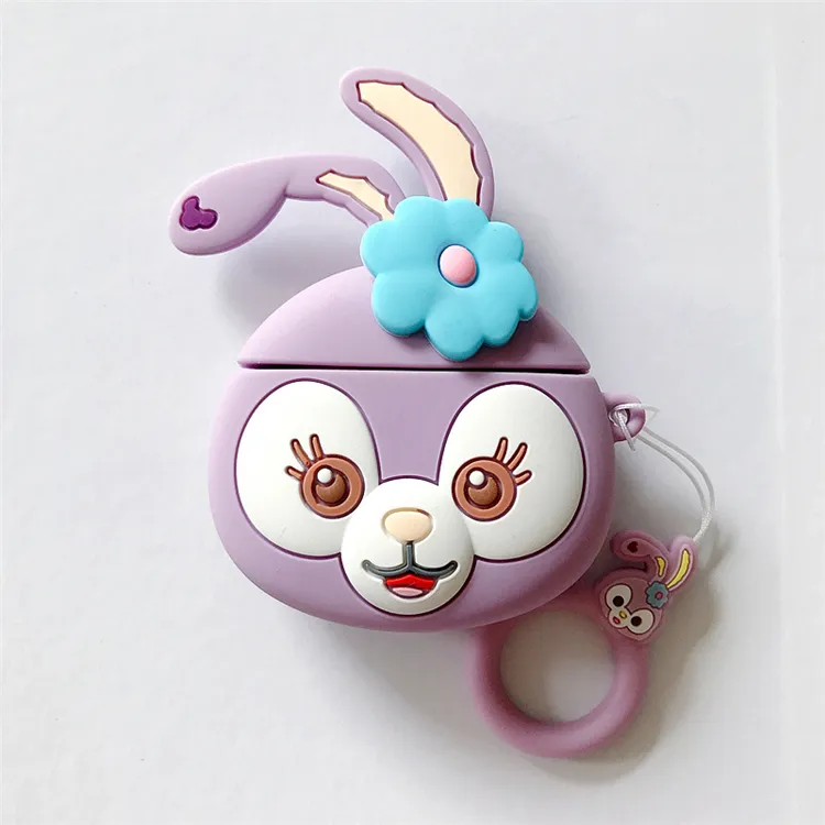 3D Cute Cartoon Cover Soft Silicone Rechargeable Headphone Cases For Airpods 1 2 Pro