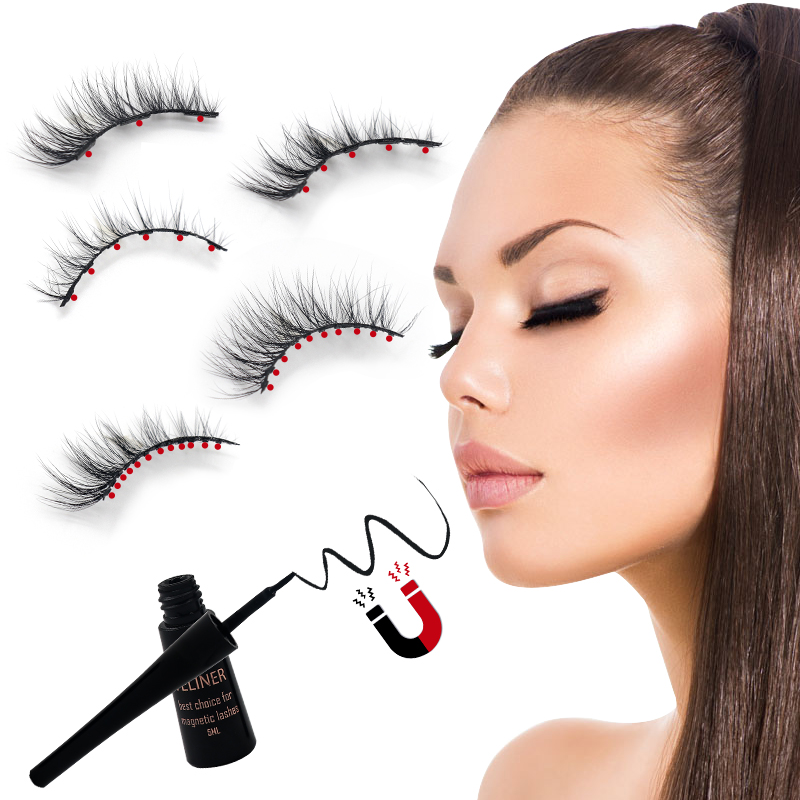 Customized False Lashes Brand Wholesale Invisible Liquid Eyeliner Eyelashes 25 mm 3d Mink Eyelash With Magnetic Box