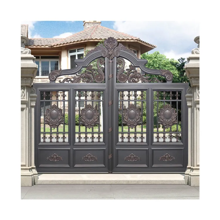 Residential Garden Fencing Trellis Wrought Iron Main Gates Optional Designs Electric Sliding Driveway Gates