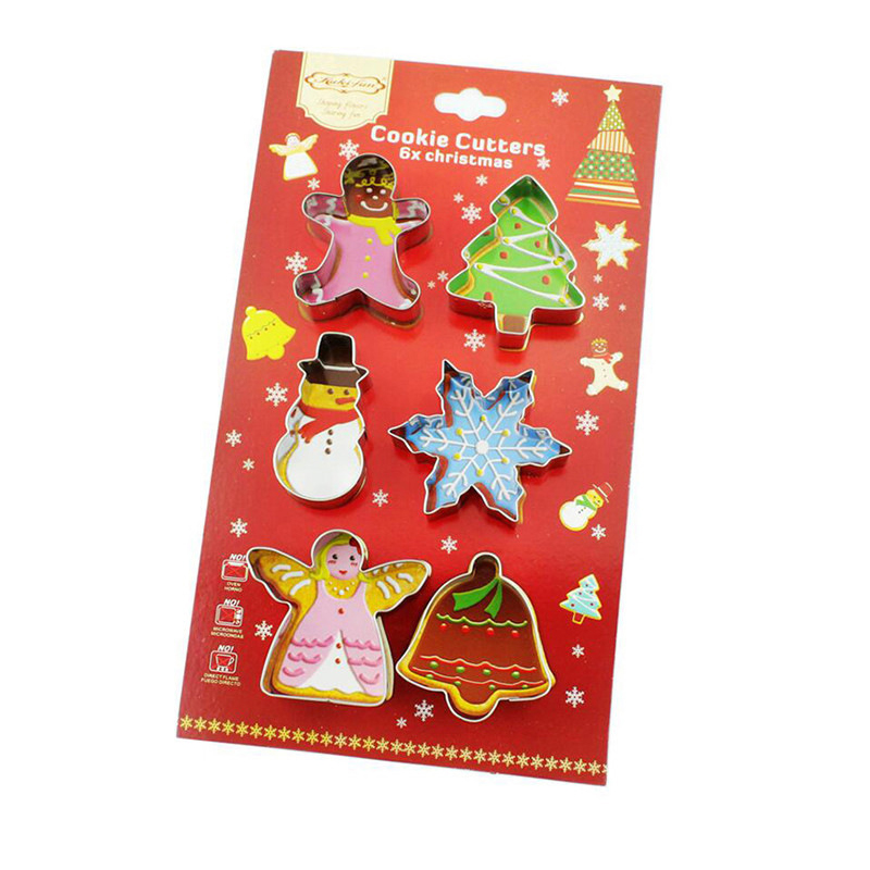 Hot sale 4-piece classic Christmas biscuit mold set stainless steel baking mould kitchen gadgets