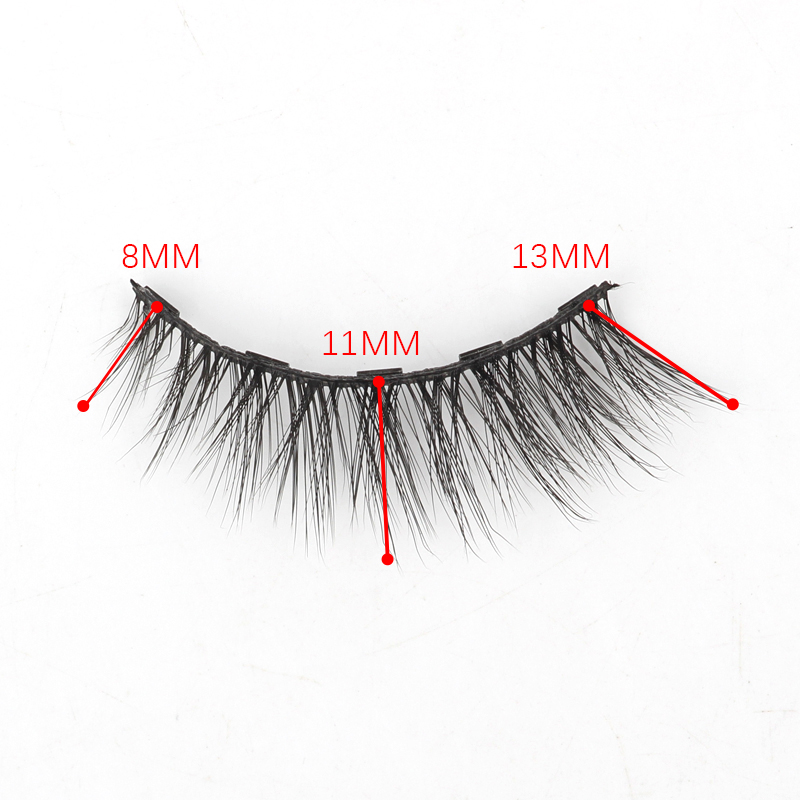 Magnetic Eyelashes 3D Mink Eyelashes Makeup Magnetic Lashes Eyeliner Tweezers Set Natural False Lashes Short Faux