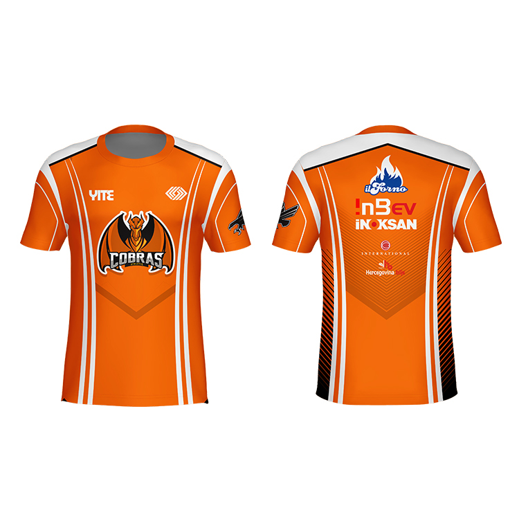 Top quality custom gaming jersey blank sublimation Men's e-sport jersey