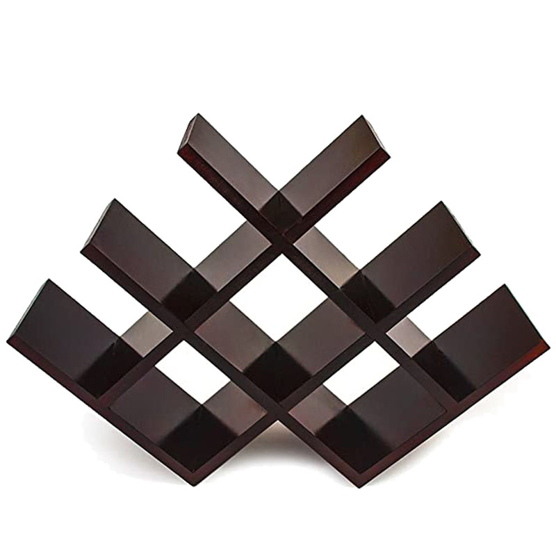 High Quality Kitchen glass bottle shelf holder custom outdoor wedding bamboo wine display rack