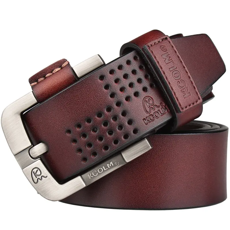 Custom LOGO Cowhide Men Fashion Designer Belt Genuine Leather Belt