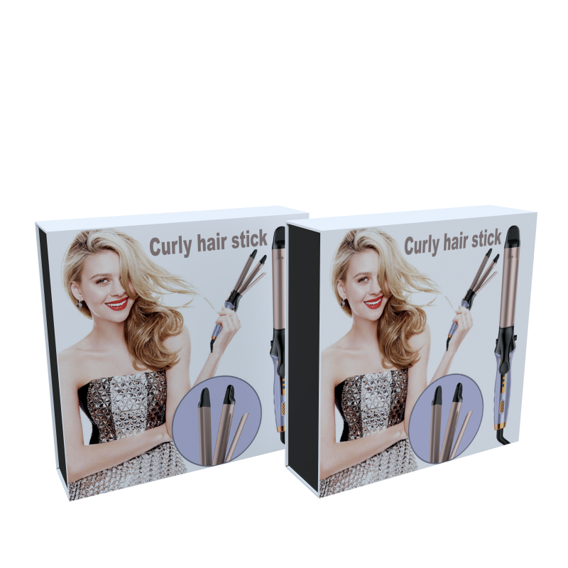 High Quality Magnet Closed Box for Curling Irons Cheap Hair Brush Straightener Flat Iron Packaging Makeup Hair Product Paper Box
