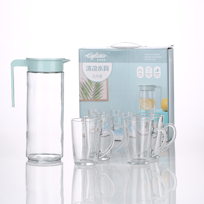 AGLAIA 5 PCS Professional Manufacturer Luxury Cup Kitchen Clear Drinking Glass Set