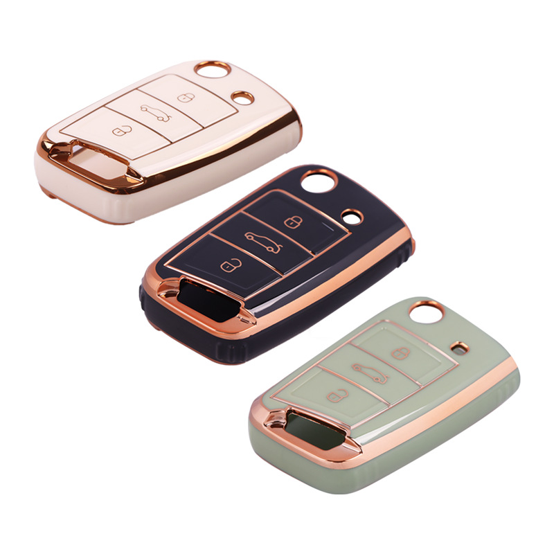 Brand new and high quality PTU for wholesale customization vw GOLF LAVIDA Tiguan Touran car keychain cover key case