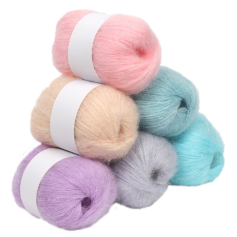 New Arrival Angola Mohair Knitting Yarn Soft Blended Yarn Hand Knitting Yarn for Sweater