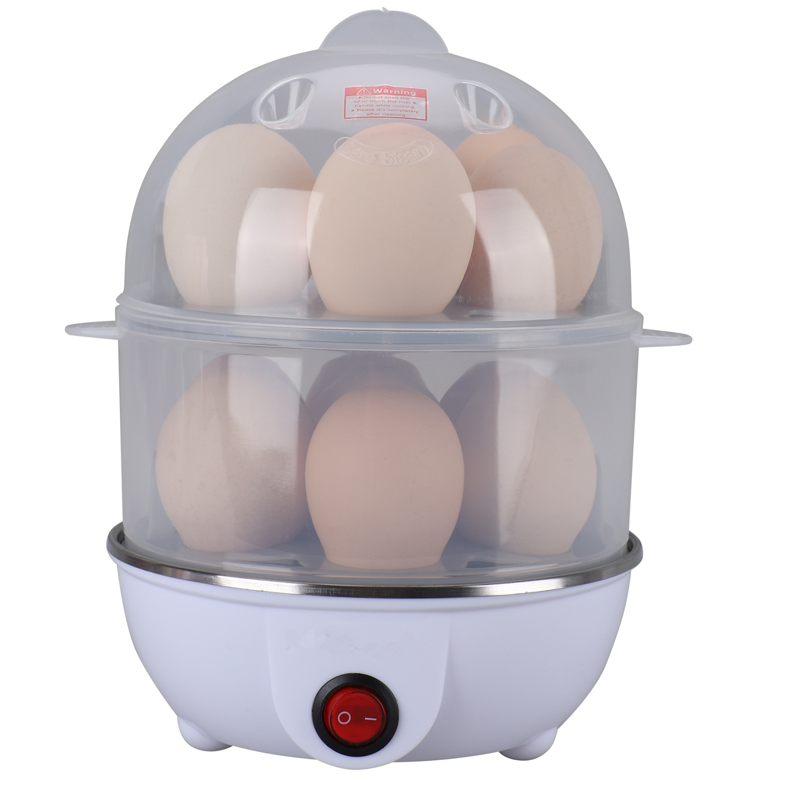 DKitchen appliances ouble layer stainless steel plastic boiler electric egg cooker food egg steamer