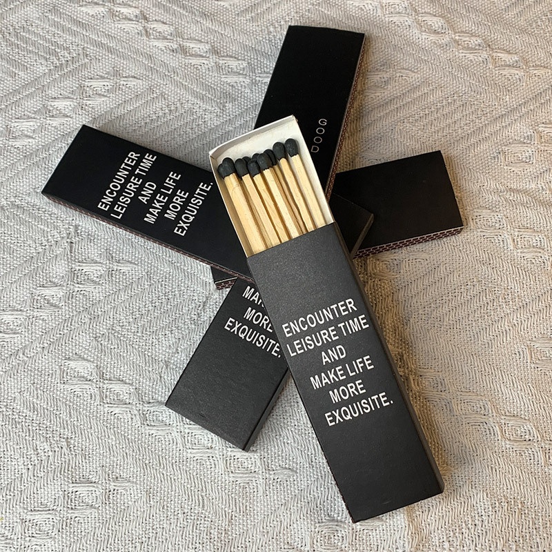 Wooden матч палочки для лампы в форме свечи и сигары, черный цвет, оптовая продажа