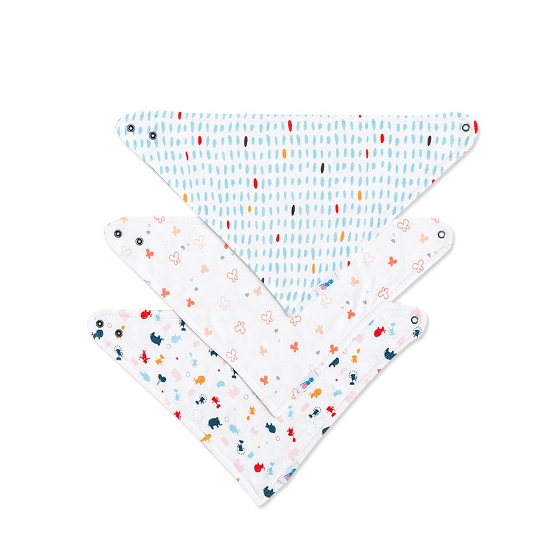 Professional manufacture cheap 100% bamboo kerchief bibs