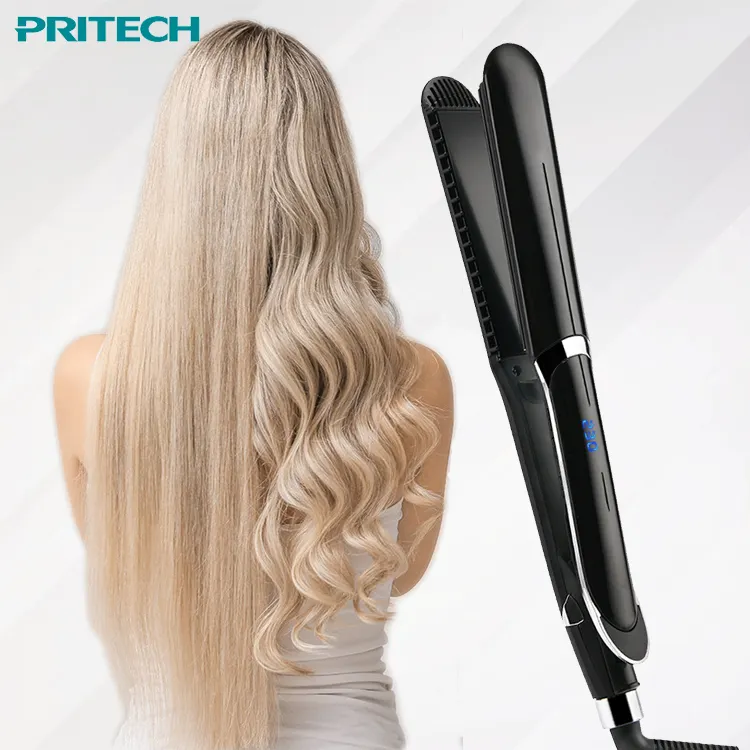 Ceramic Hair Straighteners PRITECH Professional Customized Digital Display Ceramic Coated Flat Iron Treat Keratin Hair Straightener