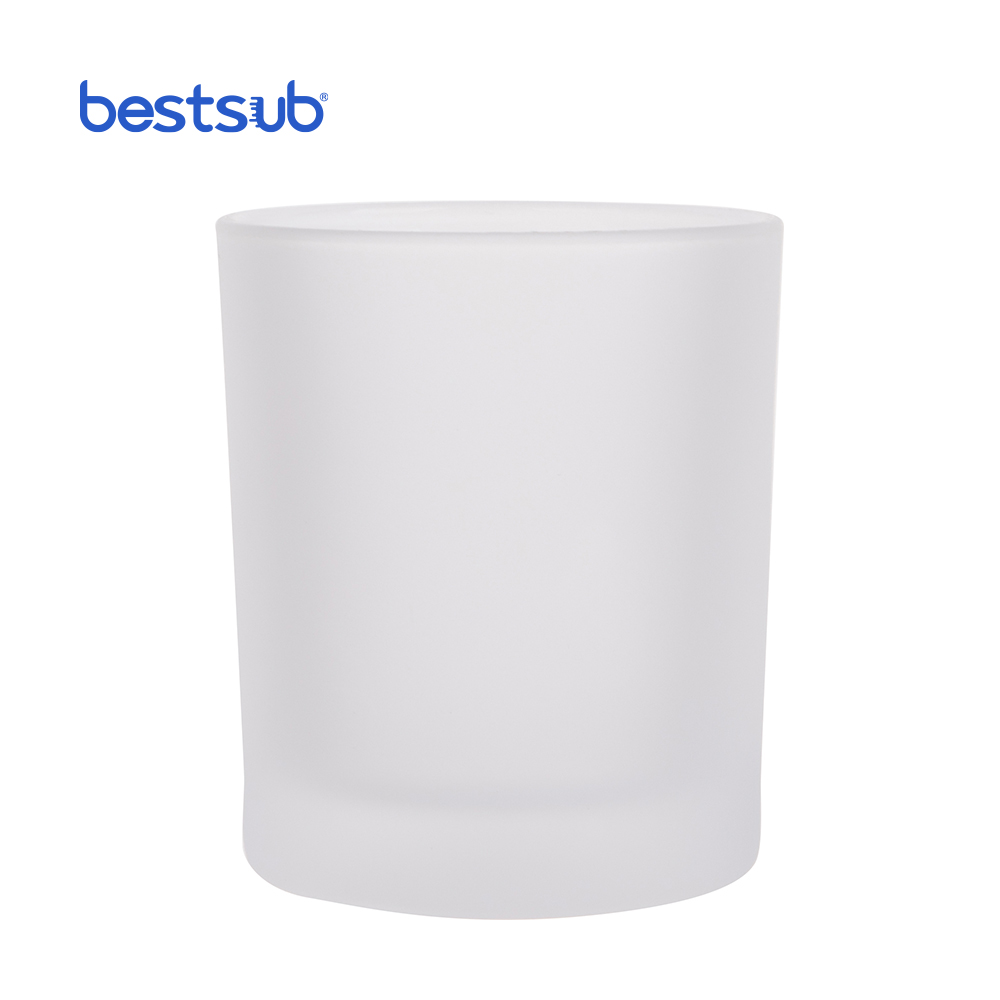Оптовая продажа, сублимационные заготовки Bestsub, персонализированная посуда для напитков, 8 унций, стеклянная фотокружка, матовая кофейная чашка для теплопередачи