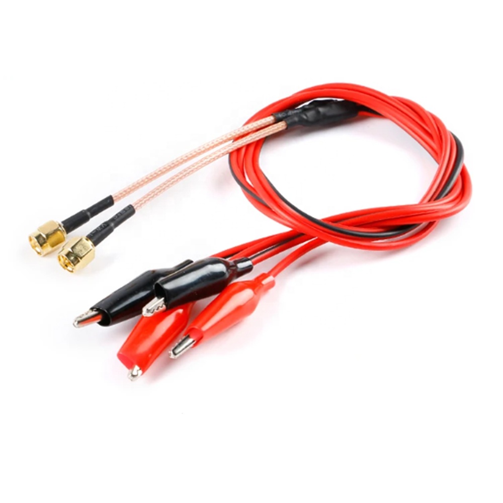 1 шт. SMA Male RG316 РЧ коаксиальный кабель к двойным зажимам аллигатора красный и черный тестер провода 50 см разъем