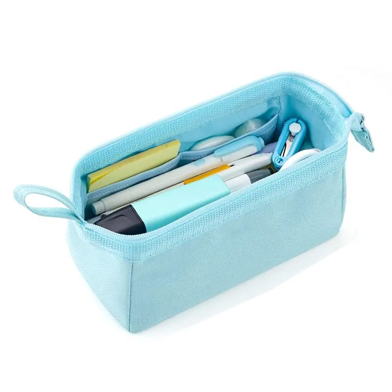 Large Capacity School Pencil Case Trapezoid Pencil Pouch Makeup Bag for Teen Boy Girl Student