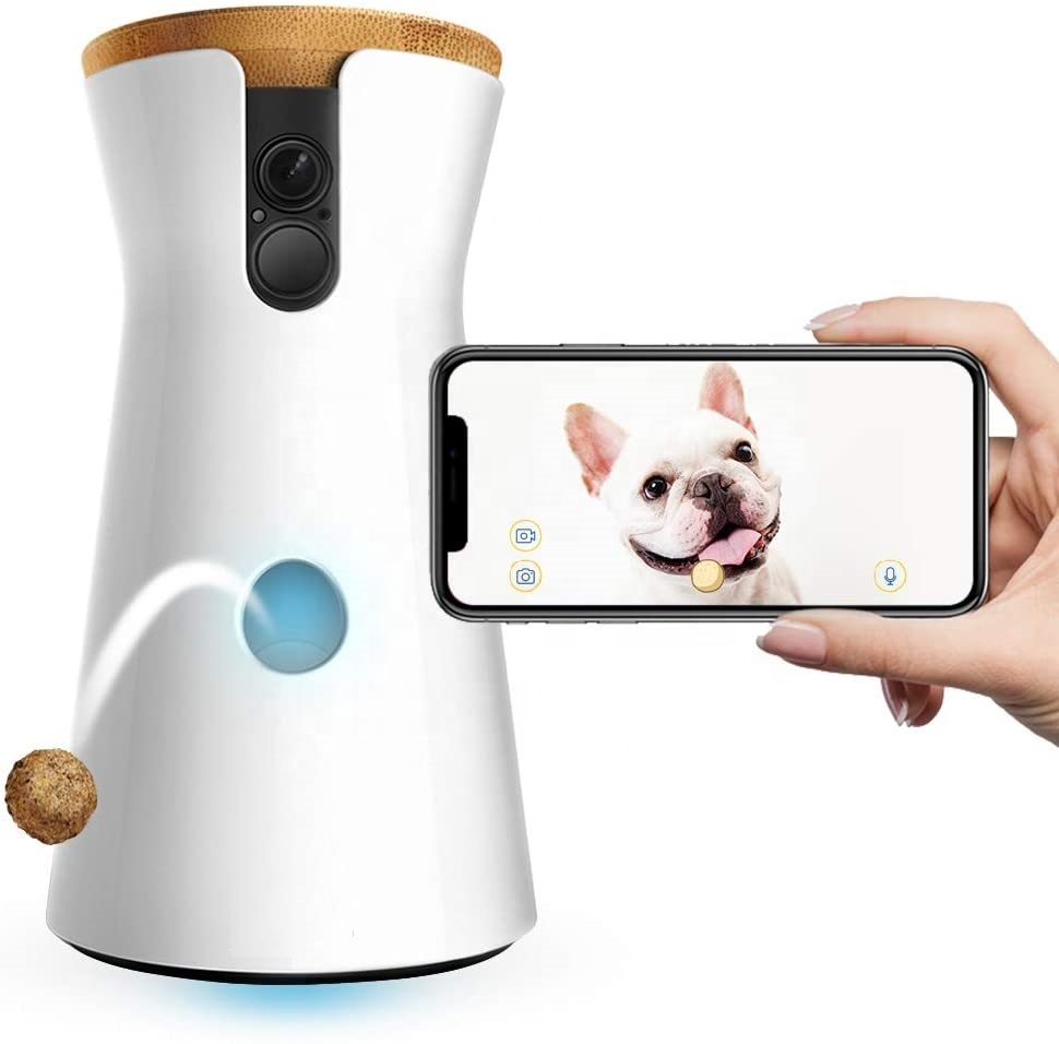 Full HD Wifi Pet Camera and 2-Way Audio Compatible with Alexa Dog Camera