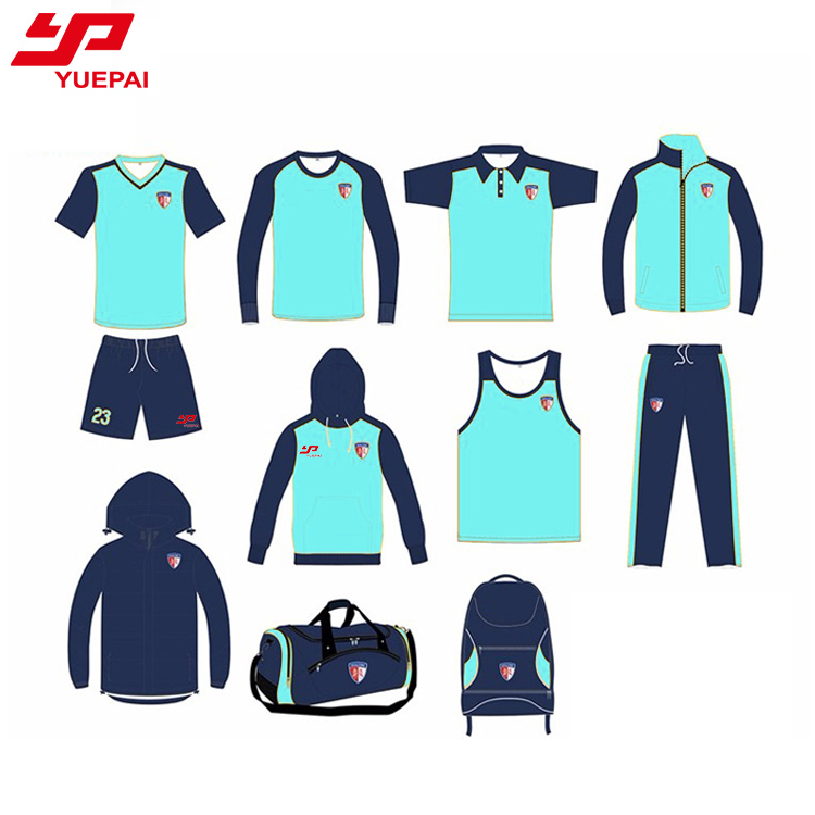 2022 wholesale Men custom sublimation design your own soccer training tracksuit football shirts kit uniform soccer jersey set