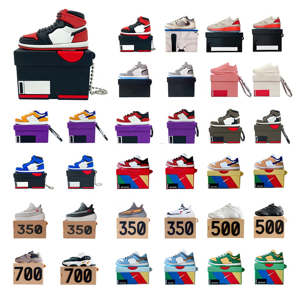 Hot Sale 3D Classic Sports Brand Sneakers Design Earphone Case With Keychain For Nike Airpods Pro Fashion Cool Cover
