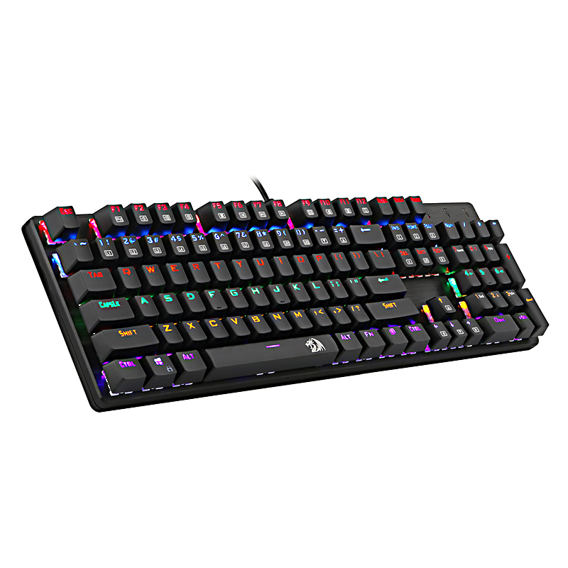 Высокое качество Redragon K208 USB 104 клавиши Радуга LED Gamer Механическая игровая клавиатура
