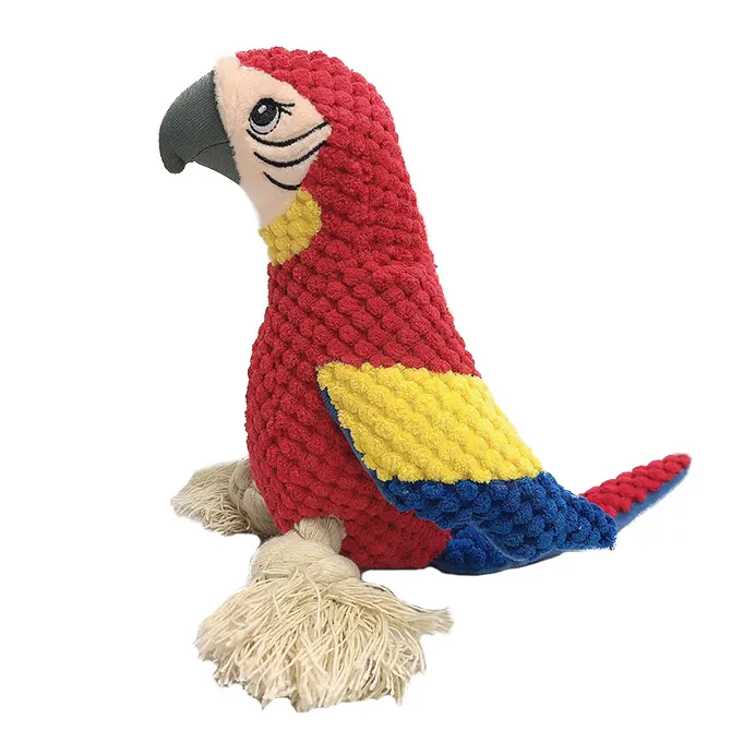 stuff plush safe cotton durable grind teeth interactive dog toy squeaky bird toys parrot