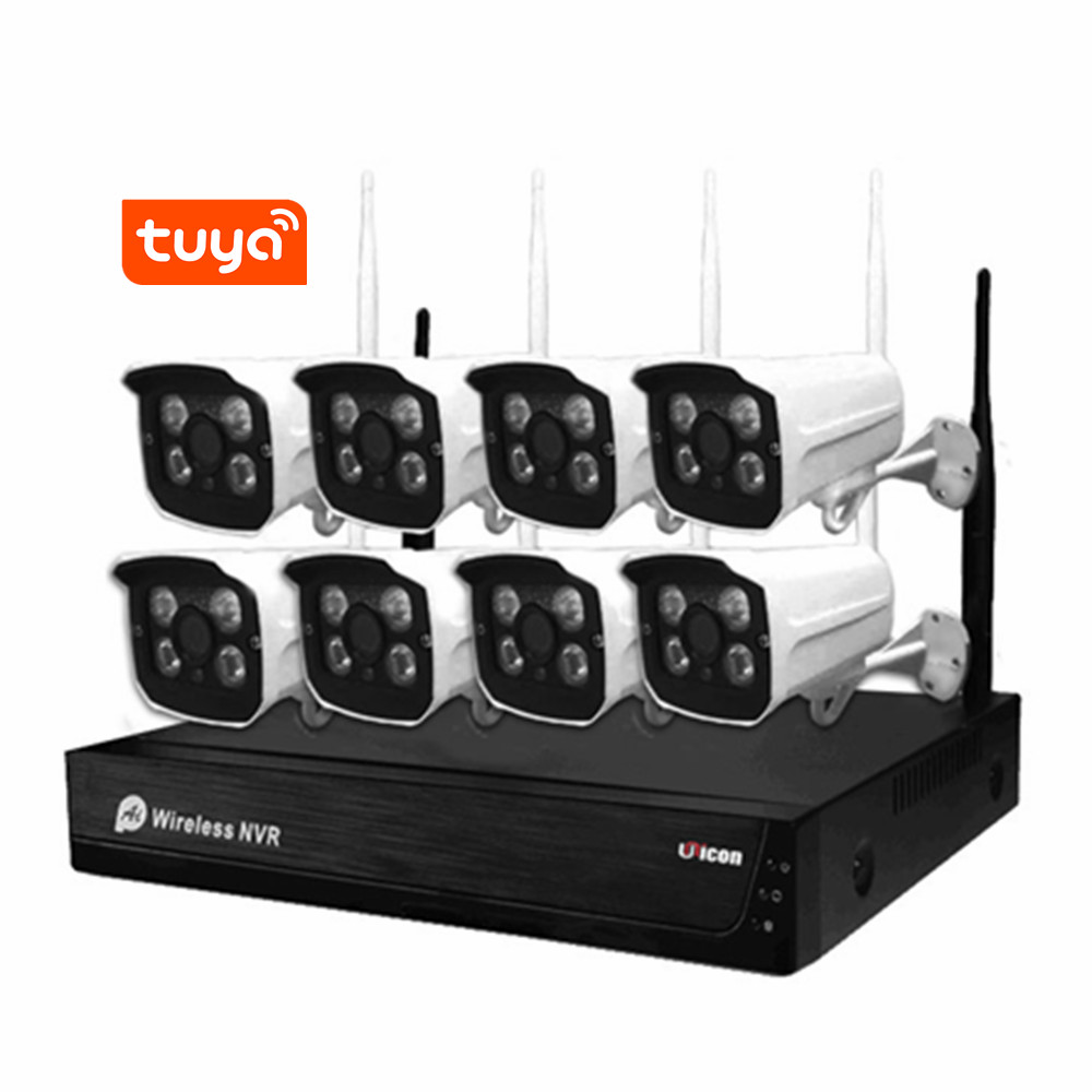 Система наружного видеонаблюдения, 8 каналов, 1080P, Wi-Fi, IP66