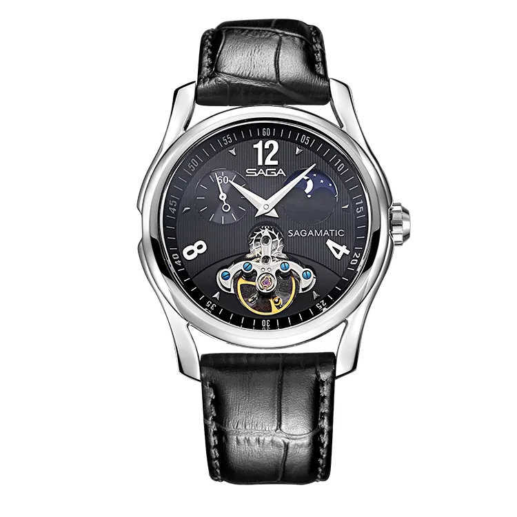 SAGA Mechanical Watch China Tourbillon Watch Movement Luxury Watch Automatic Mens Waterproof 5ATM