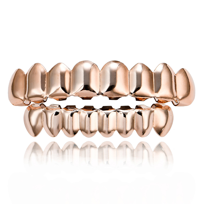 Топ и низ зуб Grillz стоматологический Хэллоуин косплей вампир зубы шапки хип-хоп золотые зубы грили