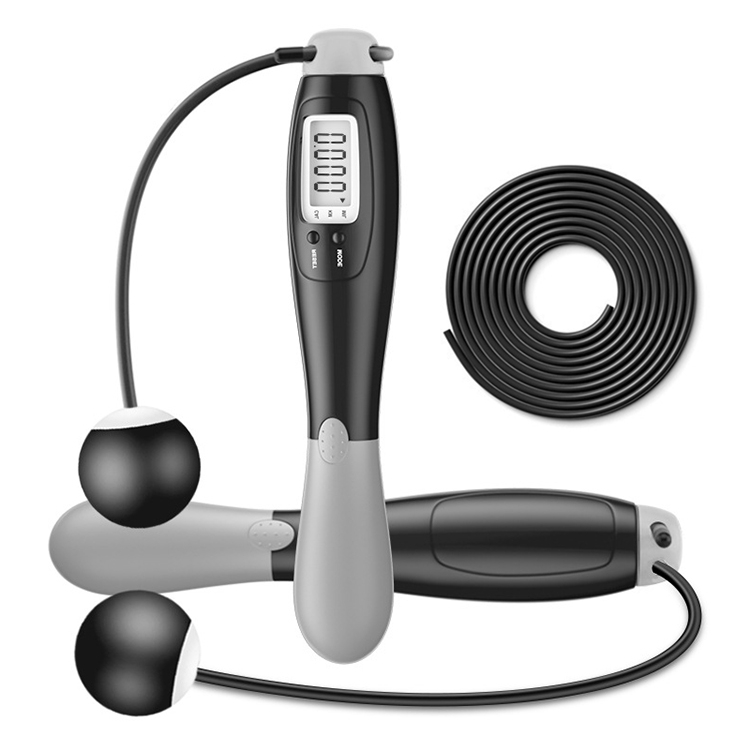 Digital Calories Steel Wire Cordless LED Jump Rope Fitness Sport Anti-Slip Hand Grip Wireless Skipping Ropes