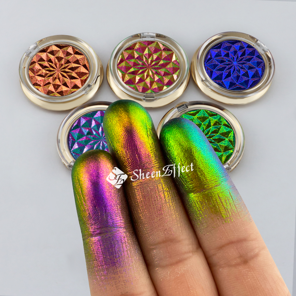 sheeneffect high pigment Pressed eyeshadow Multichrome duochrome shades make-up cosmetics