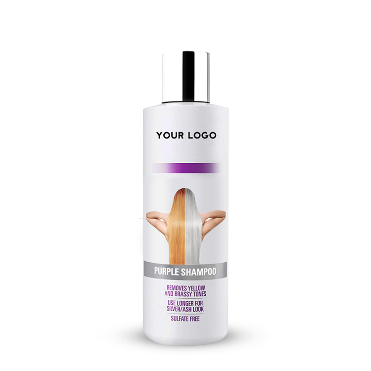 OEM silver shampoo private label organic sulphate free silver purple shampoo