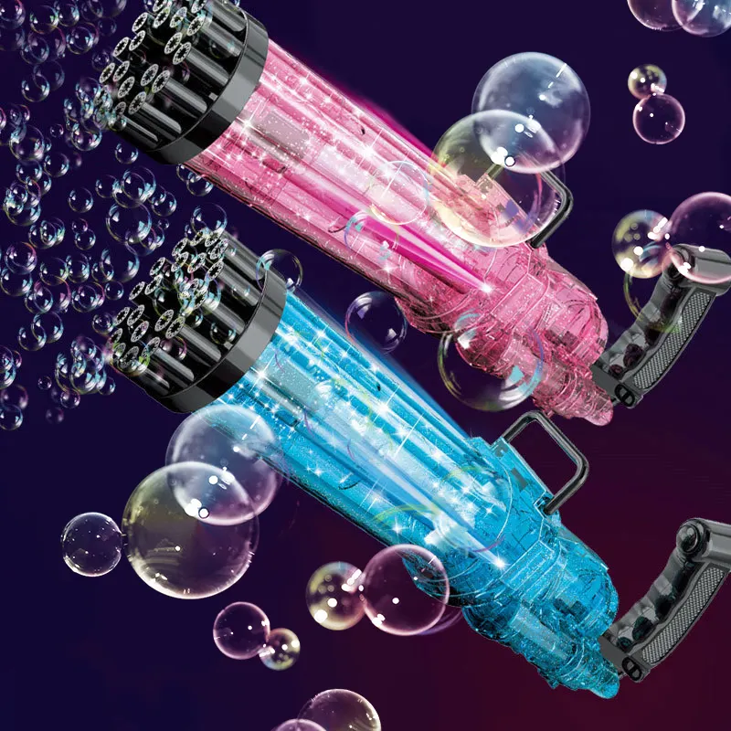 2022 Good Factory Hot Sale Bubble Machine Gun Toy Wholesale Bubble Gun 8 Holes