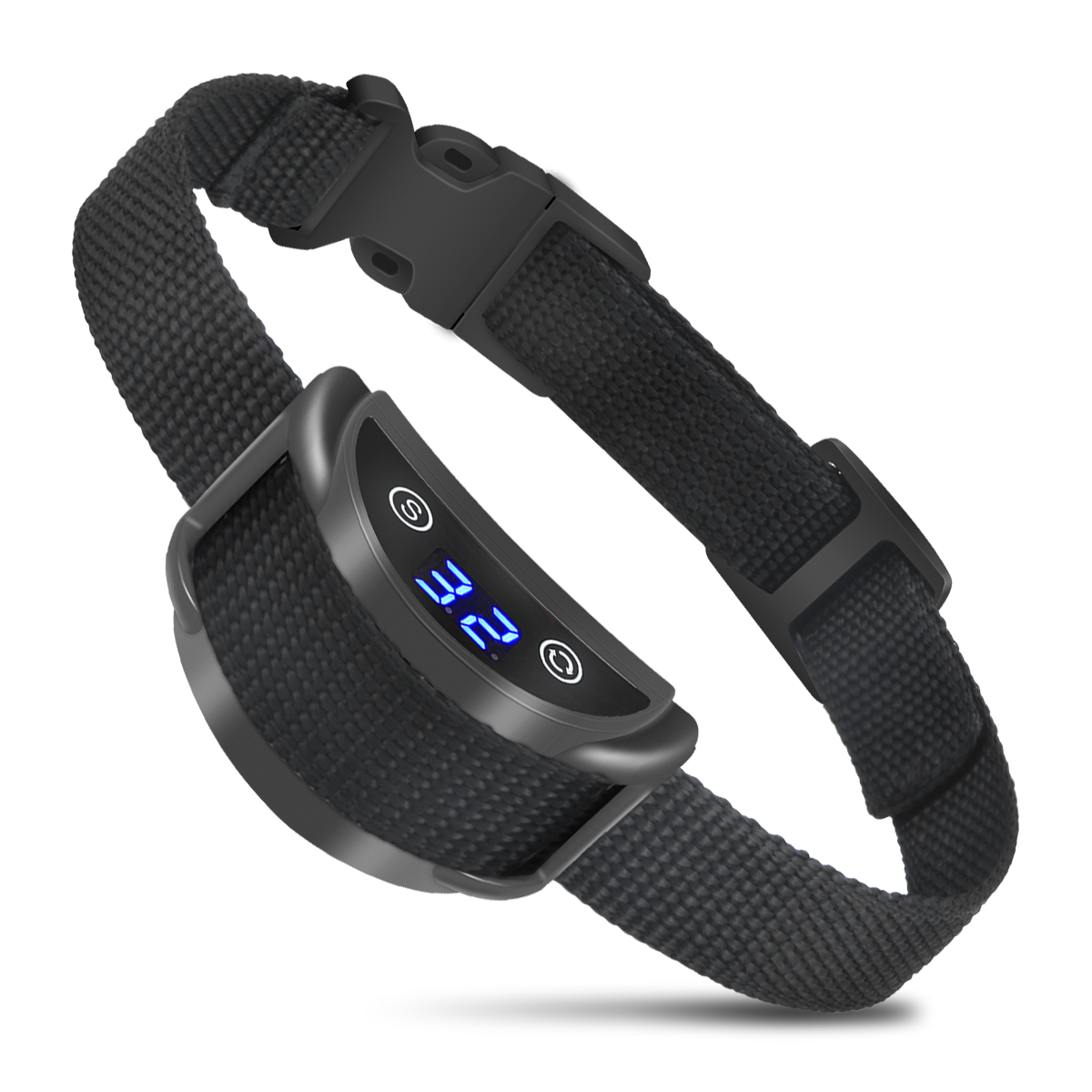 rechargeable smart anti-bark dog static shock collar electric anti bark vibration control collar for large dog