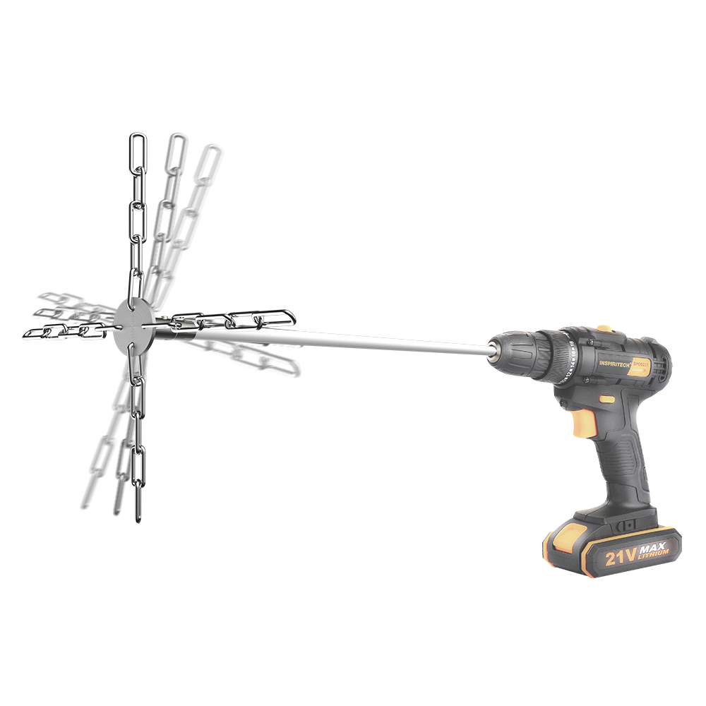 OEM Metal Material Chimney Brush Kits Metal Material Chimney Brush With White Rods Chimney Cleaning Equipment