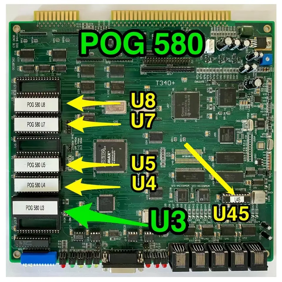 Набор чипов 580 горшок O GOLD хорошее удержание % для POG T340 + оригинальные доски