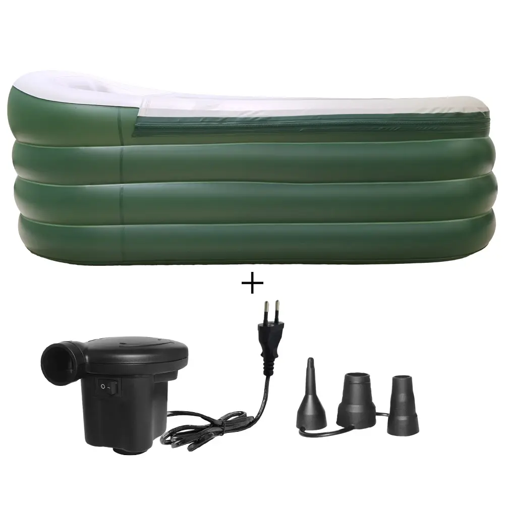 PVC Free Standing Headrest Folding Portable Inflatable Bathtub for Adult