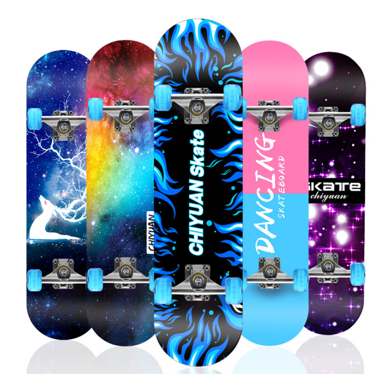Amazon hot sell complete Skateboards with Colorful Flashing Wheels for Beginners Kids Boys Girls Teenager Skate Board