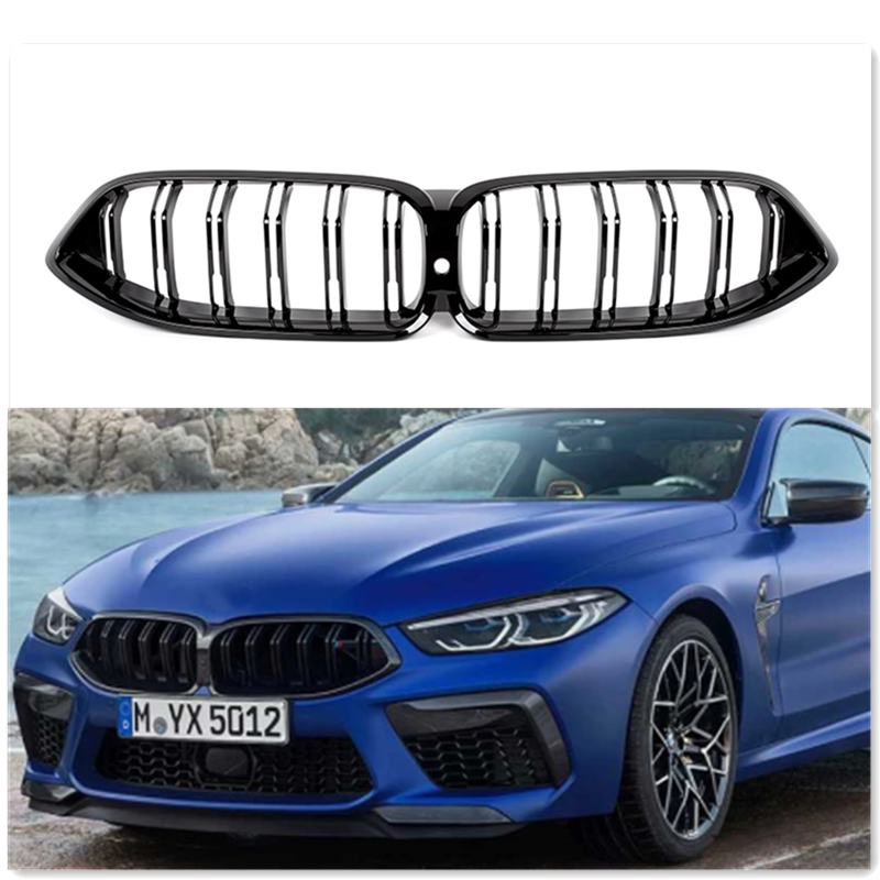 Решетка для переднего бампера для BMW 8 Series G14 G15 G16, черная сменная решетка для гоночного пианино, 2020 и выше, 1 комплект