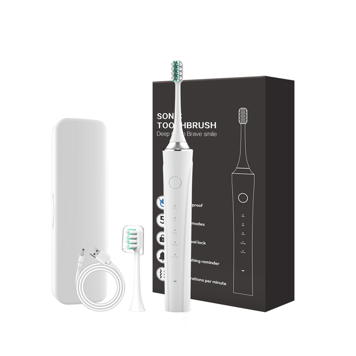 Wholesale professional smart electric toothbrush MC3106 rechargeable oral deep clean sonic electric toothbrush for adult