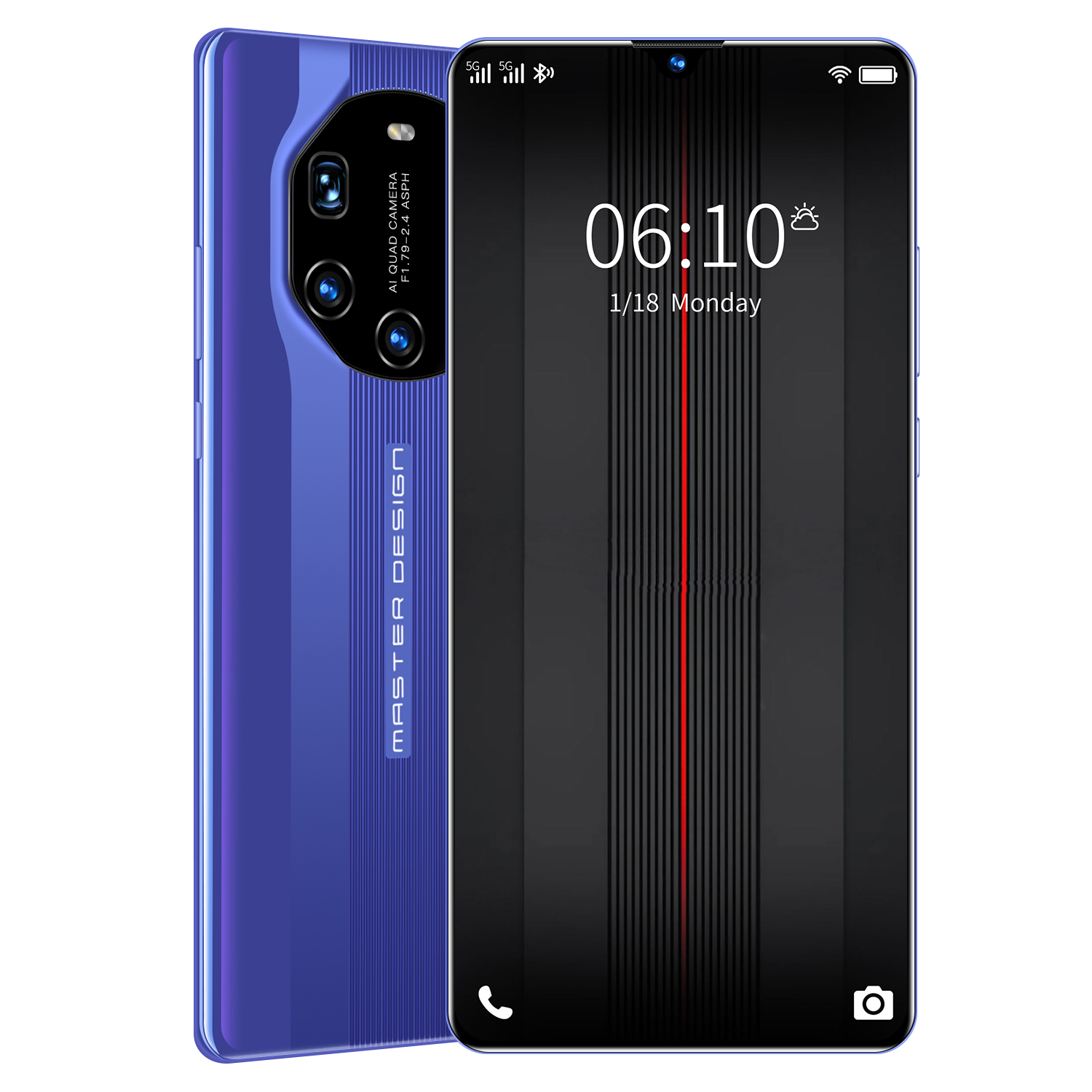 6,5 дюймов Mate 40 MT40 RS неблокированный Android мобильный смартфон 6,5 "1 + 8g Две сим-карты сенсорный fingerfrint Global 3G