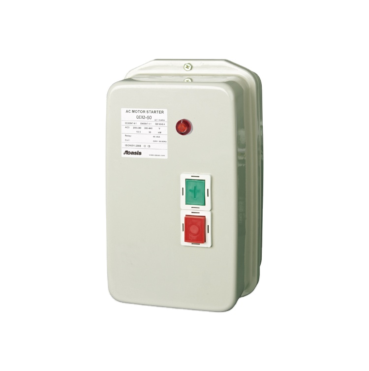 Оптовые продажи 3 Фазы Дол QCX2-50 LE1-50 YCQ7 220V 380V электрический контактор переменного тока мотор для запуска двигателя (сделай сам) со светодиодной лампой