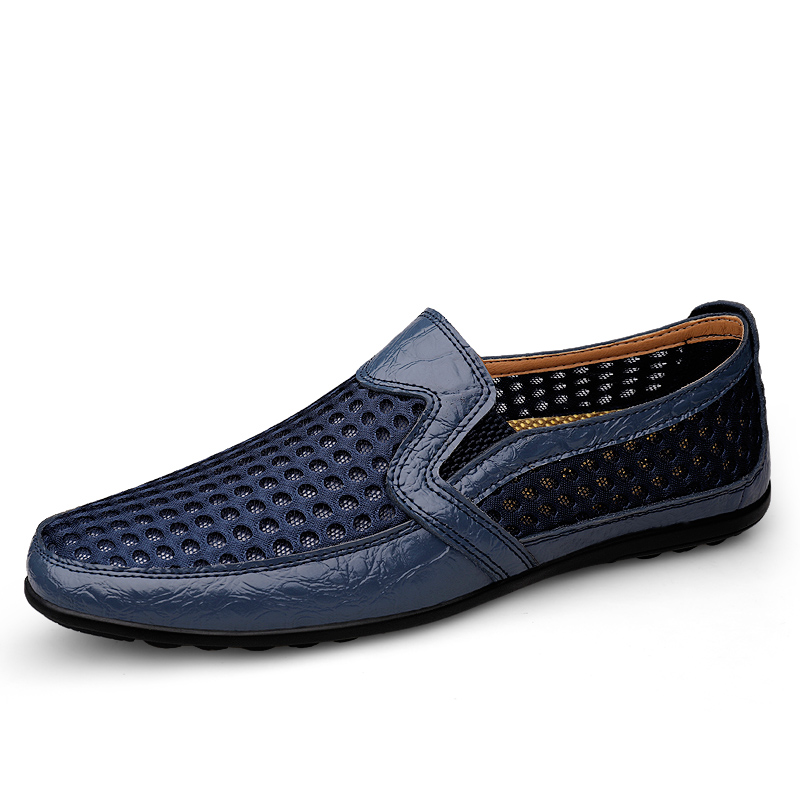 Processing Customized Summer Casual Men's Shoes Low Casual Shoes Breathable Large Size Outdoor Flats Men's Mesh Shoes