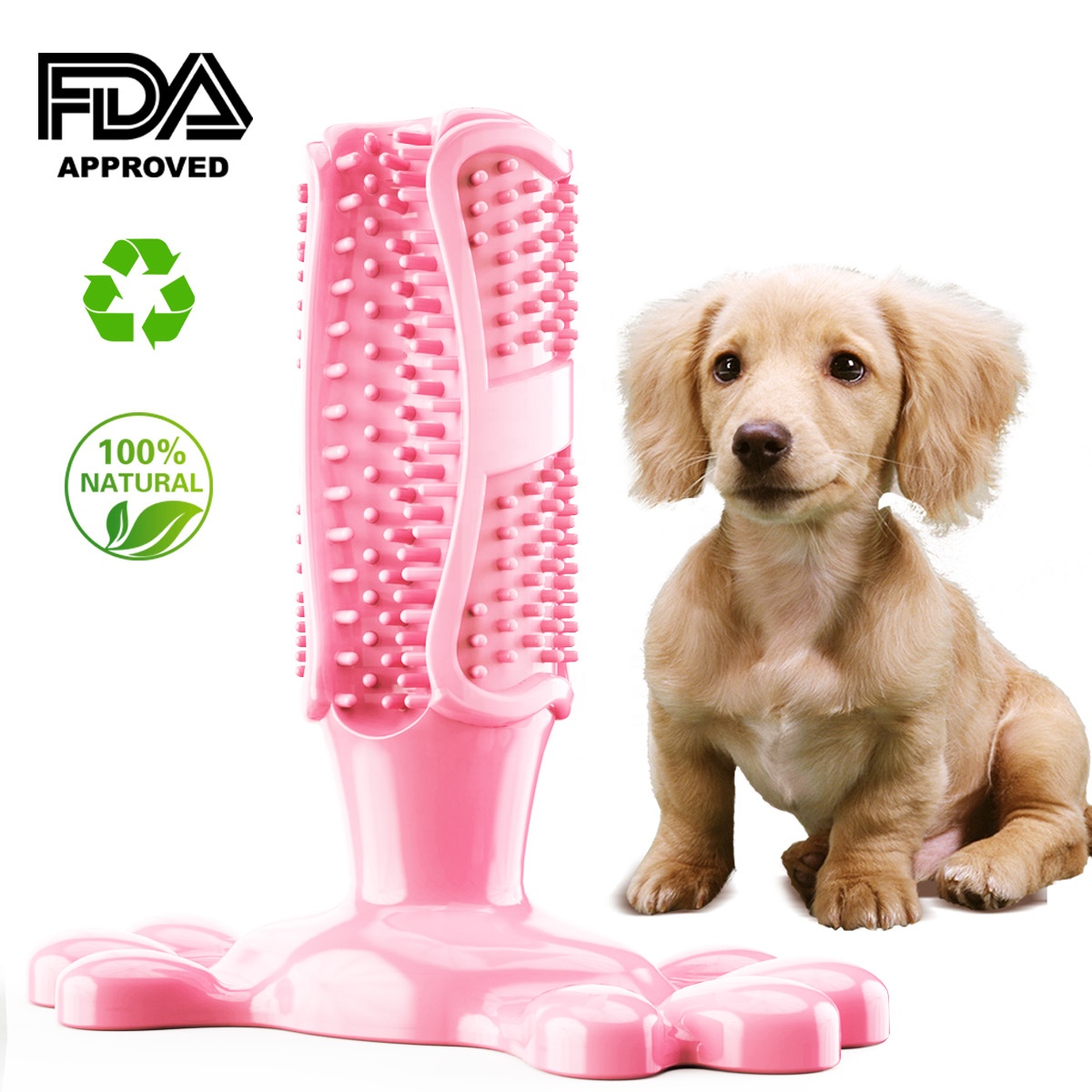 Classic L Number Dog Toothbrush Brushing Glue Puppy Teeth Care Chewing Various Colors Silicone Chew Toy