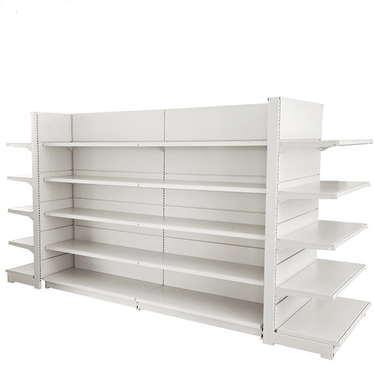 Display Supermarket metal White color multi layer storage racks shop rack pharmacy retail shelving direct sales