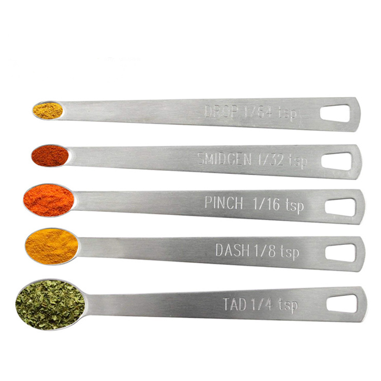Чайная ложка Tad Dash Pinch Smidgen Drop из нержавеющей стали, 5 шт., маленькие мерные ложки