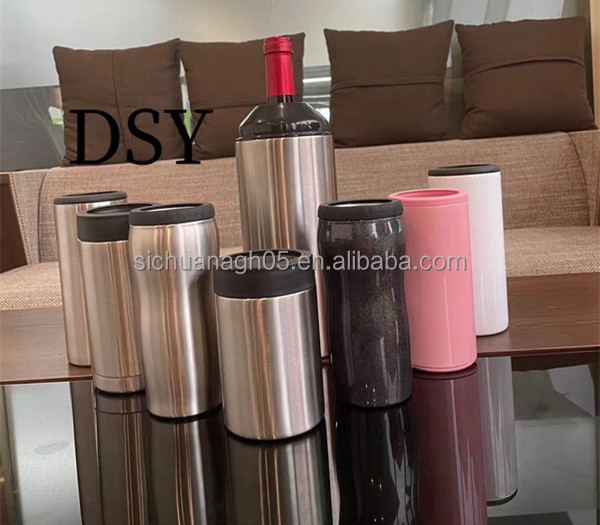 25oz Stainless Steel Wine Coolers Chillers Double Wall Insulated Vacuum Straight Skinny Tumbler