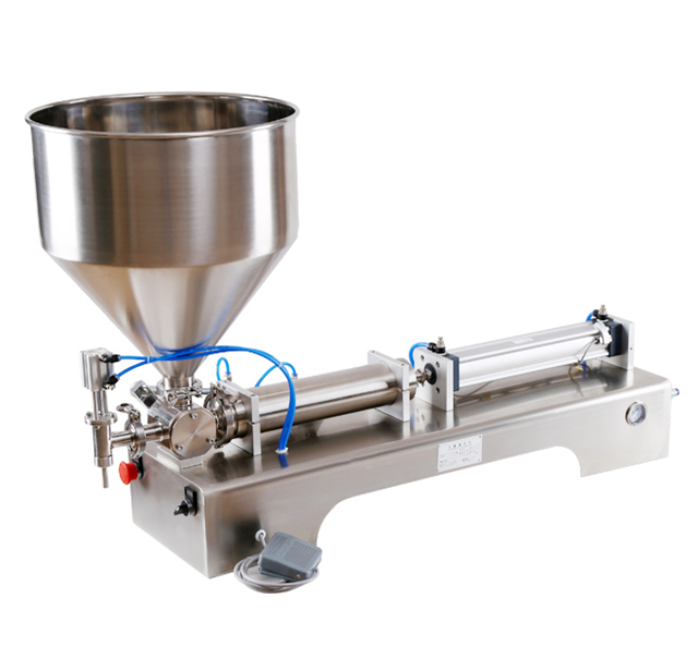 Pneumatic paste Filling Machine 50-500ml/Semi-auto Pneumatic Liquid Filling Machine with 30L Hopper/Cream Filling Machine