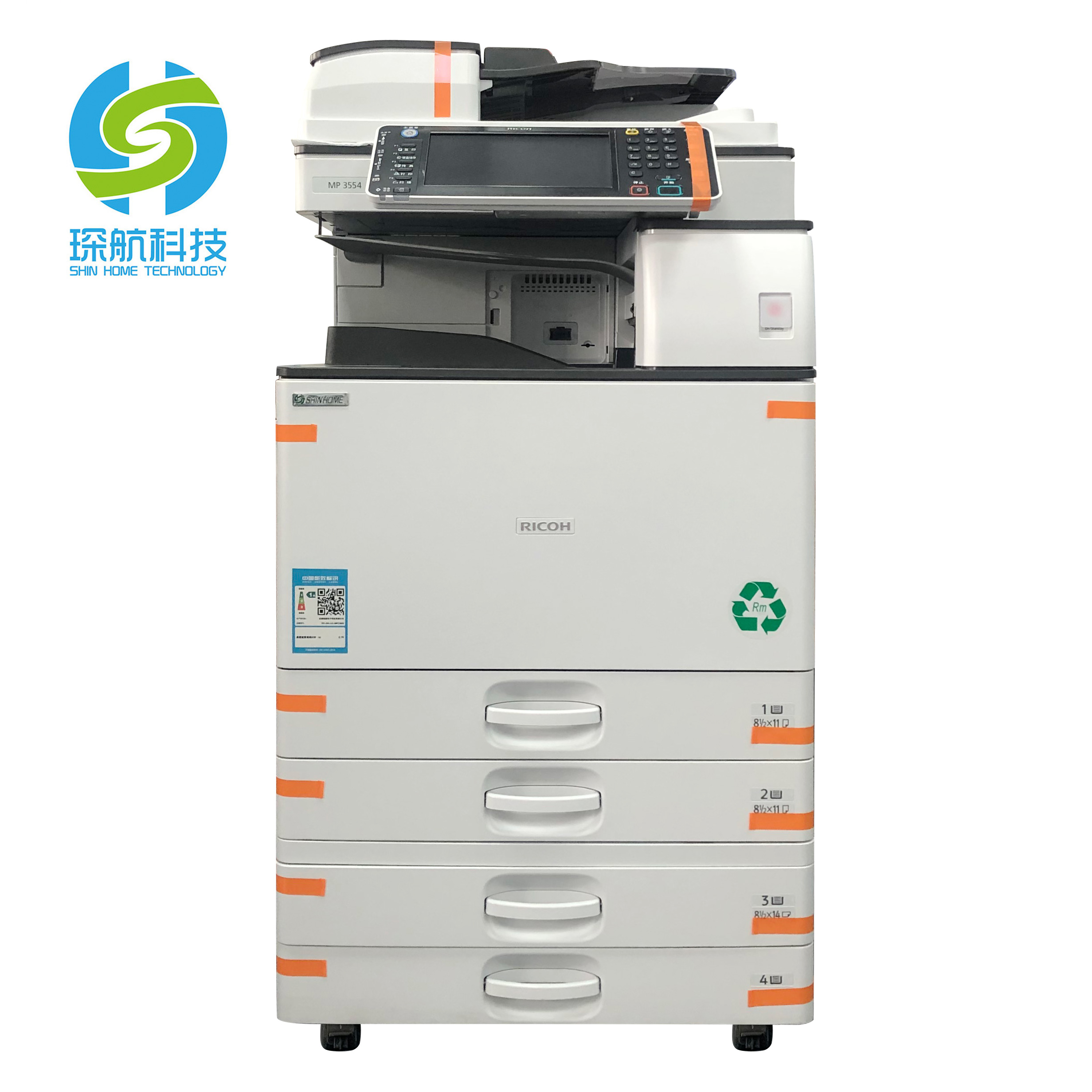 Б/у цифровая машина для повторного производства RICOH MP 3554SP, многофункциональная копировальная машина/принтер/сканер