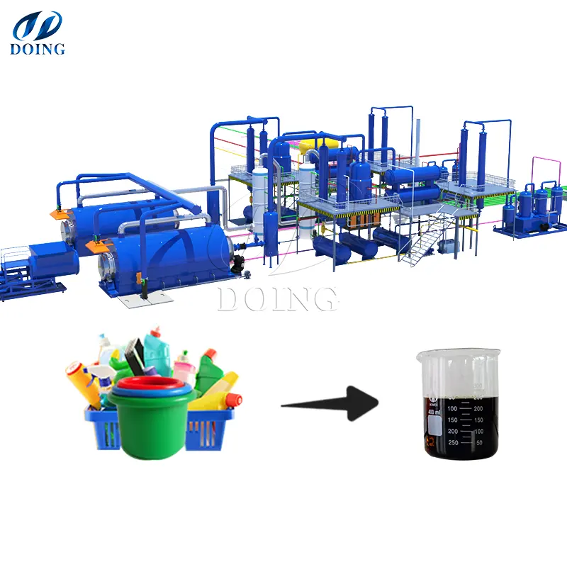 New technology Semi- automatic tyre pyrolysis plant waste plastics processing without pollution