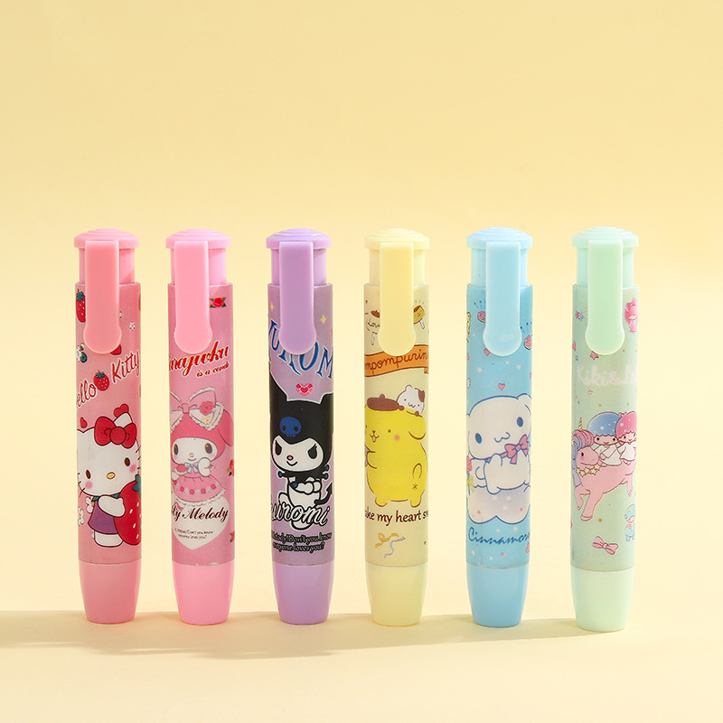 Оптовая продажа, креативные стирательные Ластики для мультфильмов kuromi melody kawaii, Ластики для детей