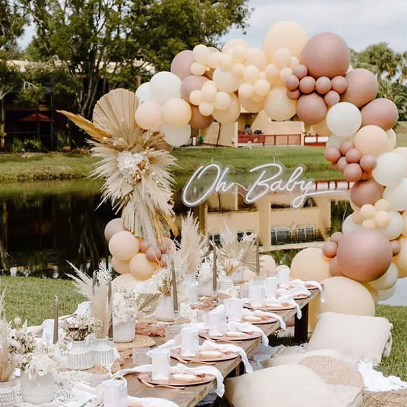 Rose Gold Skin Color Theme Balloon Garland Arch Kit Engagement Wedding Party Supplies Birthday Party Decoration
